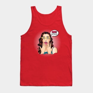 Shocked Pop Art Lady Tank Top